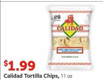 Fareway Calidad tortilla chips offer
