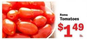 Food Depot Roma tomatoes offer