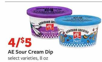 Fareway Ae sour cream dip offer