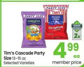 Safeway Tim's cascade party size offer