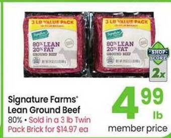 Safeway Signature farms lean ground beef offer
