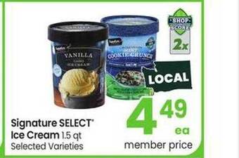 Safeway Signature select ice cream offer