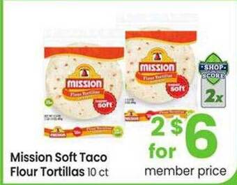 Safeway Mission soft taco flour tortillas offer