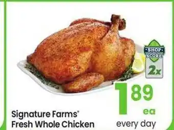 Safeway Signature farms fresh whole chicken offer