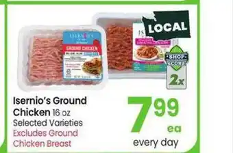 Safeway Isernio's ground chicken offer