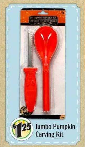 Dollar Tree Jumbo pumpkin carving kit offer