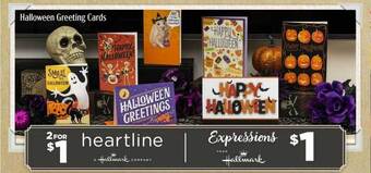 Dollar Tree Halloween greeting cards offer