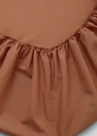 Mango 100% cotton fitted sheet 7087x7874x1170 in offer