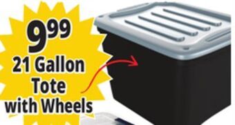 Ocean State Job Lot Gracious living tote with lid, 21 gal offer