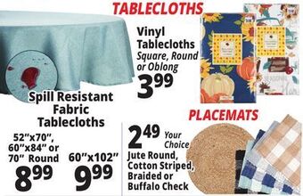 Ocean State Job Lot Tablecloths offer