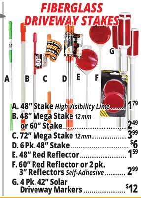 Ocean State Job Lot Driveway markers offer