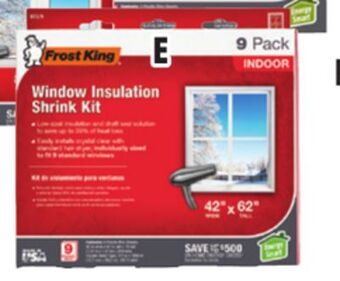 Ocean State Job Lot Frost king window insulation shrink kit, 9-count offer