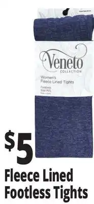 Ocean State Job Lot Fleece lined footless tights leggings offer