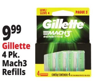 Ocean State Job Lot Gillette mach3 razor blade refills, 4-count offer
