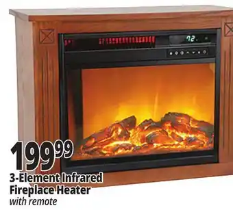 Ocean State Job Lot 3-element infrared fireplace heater with remote offer
