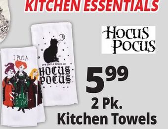 Ocean State Job Lot Disney hocus pocus cotton kitchen towels, 2-count offer