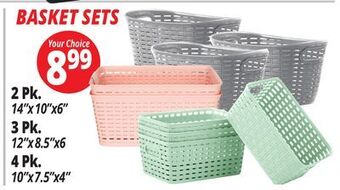 Ocean State Job Lot Plastic baskets with handles offer