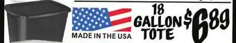 Ollie's 18 gallon tote offer