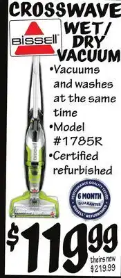 Ollie's Bissell crosswave wetwet/dry vacuum offer
