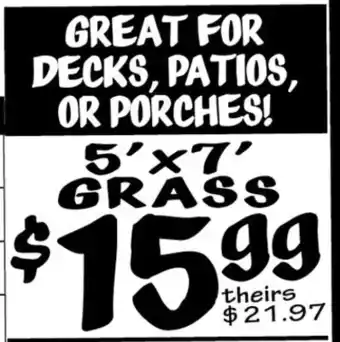 Ollie's 5'x 7' grass offer