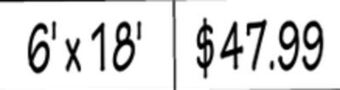 Ollie's 6' x 18' indoor/ outdoor grass & carpet offer