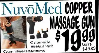 Ollie's Nuvomed copper massage gun offer