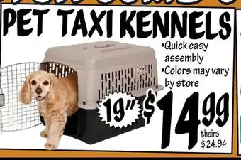 Ollie's Pet taxi kennels offer