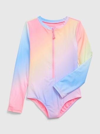Gap Kids Kids recycled zipper rash guard swim one-piece offer