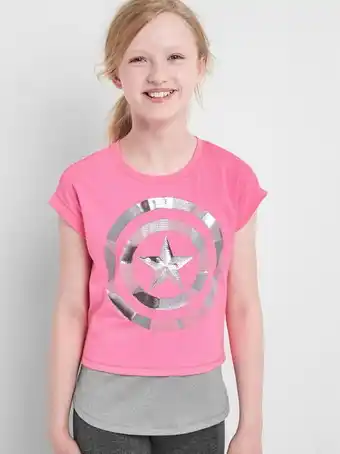Gap Kids Gapfit &#124 marvel&#169 double layer tee offer