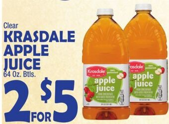 Bravo Supermarkets Krasdale apple juice offer