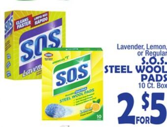 Bravo Supermarkets S. o. s. steel wool pads offer