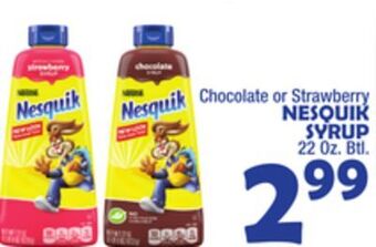 Bravo Supermarkets Nesquik syrup offer