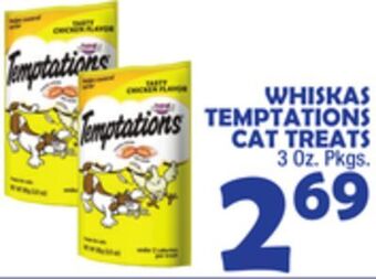 Bravo Supermarkets Whiskas temptations cat treats offer