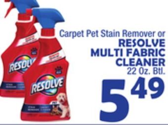 Bravo Supermarkets Resolve multi fabric cleaner offer