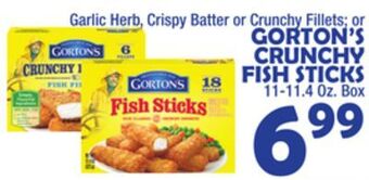 Bravo Supermarkets Gorton's crunchy fish sticks offer