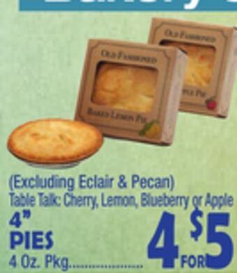 Bravo Supermarkets 4" pies offer