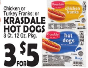 Bravo Supermarkets Krasdale hot dogs offer