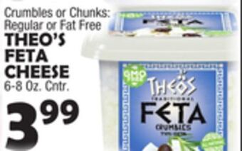 Bravo Supermarkets Theo's feta cheese offer