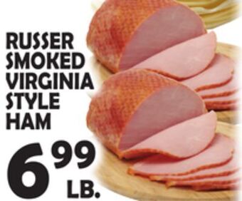 Bravo Supermarkets Russer smoked virginia style ham offer