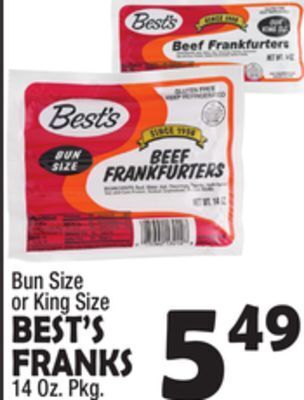 Bravo Supermarkets Best's franks offer