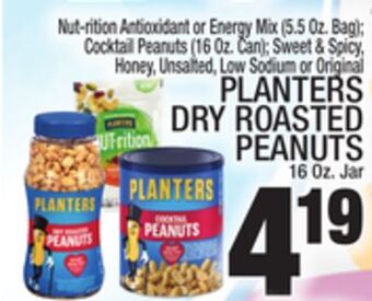 C Town Planters dry roasted peanuts 16 oz. jar offer