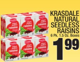 C Town Krasdale natural seedless raisins offer