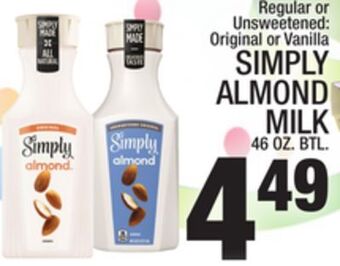 C Town Simply almond milk offer