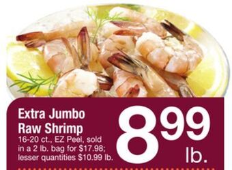 ACME Extra jumbo raw shrimp offer