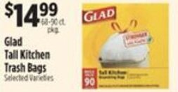 Pioneer Supermarkets Glad Tall Kitchen Trash Bags offer