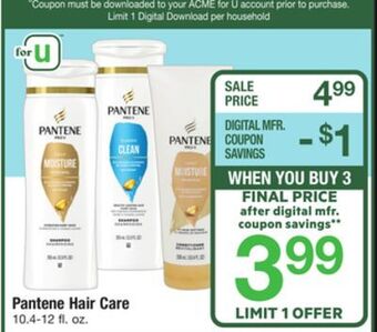 ACME Pantene hair care offer