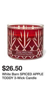 Bath & Body Works White barn spiced apple toddy 3-wick candle offer