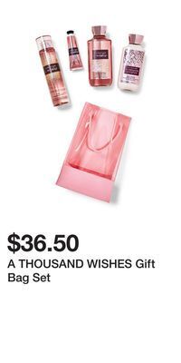Bath & Body Works A thousand wishes gift bag set offer