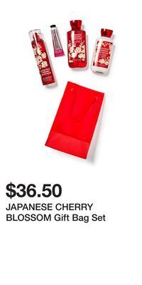 Bath & Body Works Japanese cherry blossom gift bag set offer