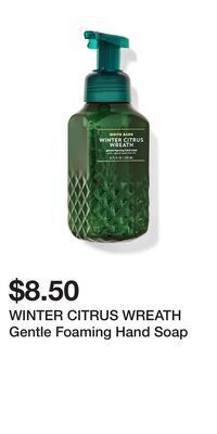 Bath & Body Works Winter citrus wreath gentle foaming hand soap offer